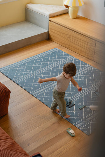 Reversible play mat BLUE BERBER