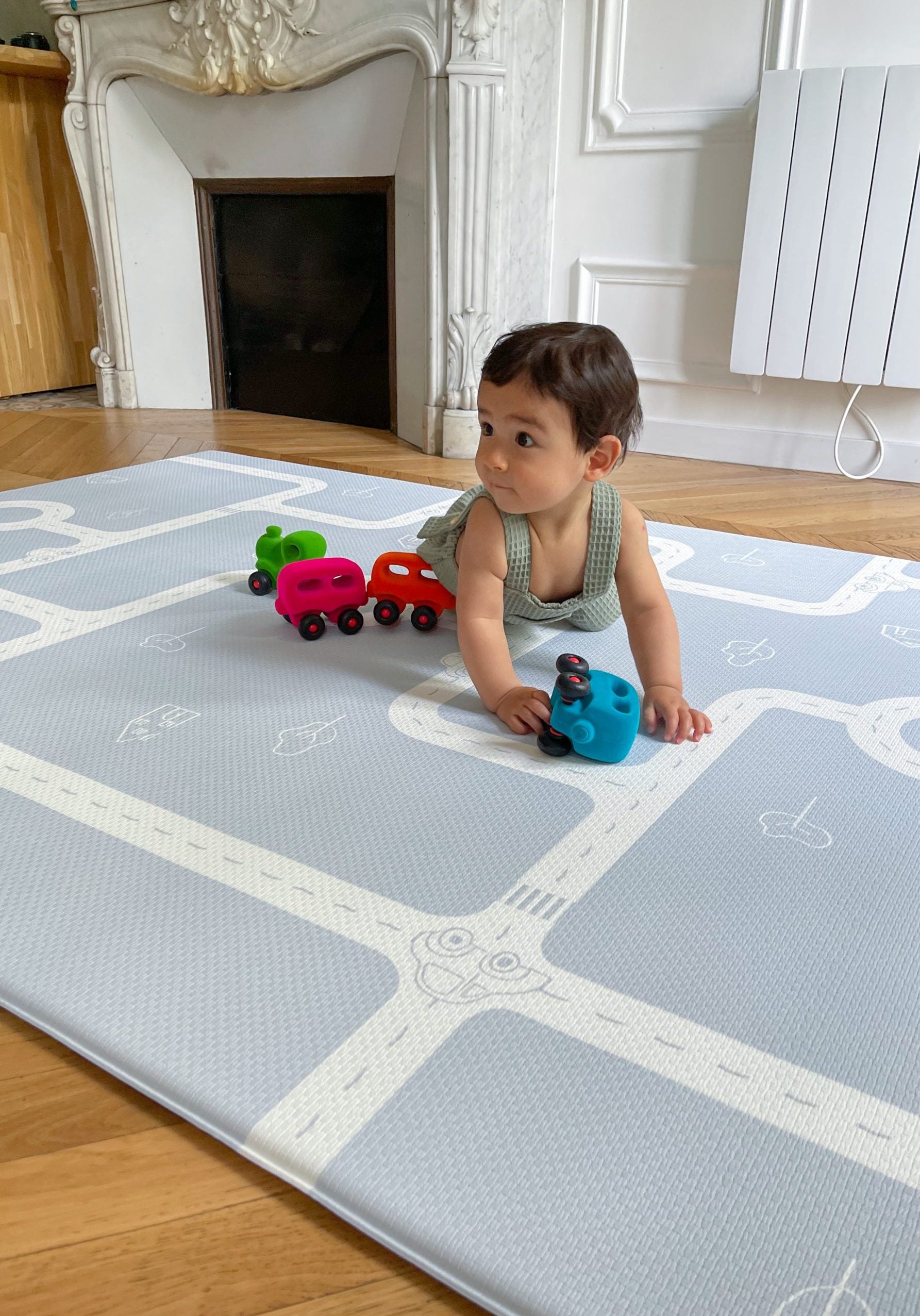 Tapis de circuit réversible Playroad – Rouler & Bouler